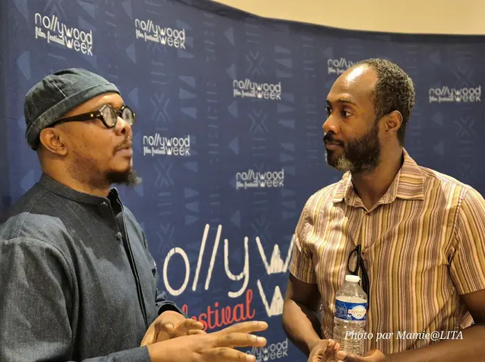 Yusuf Abdul Qadir, fondateur de l'After New York AI Creator Lab, prend la parole lors du panel micro-drama de la NollywoodWeek 2026 à Paris, sur la création numérique africaine et l'intelligence artificielle.